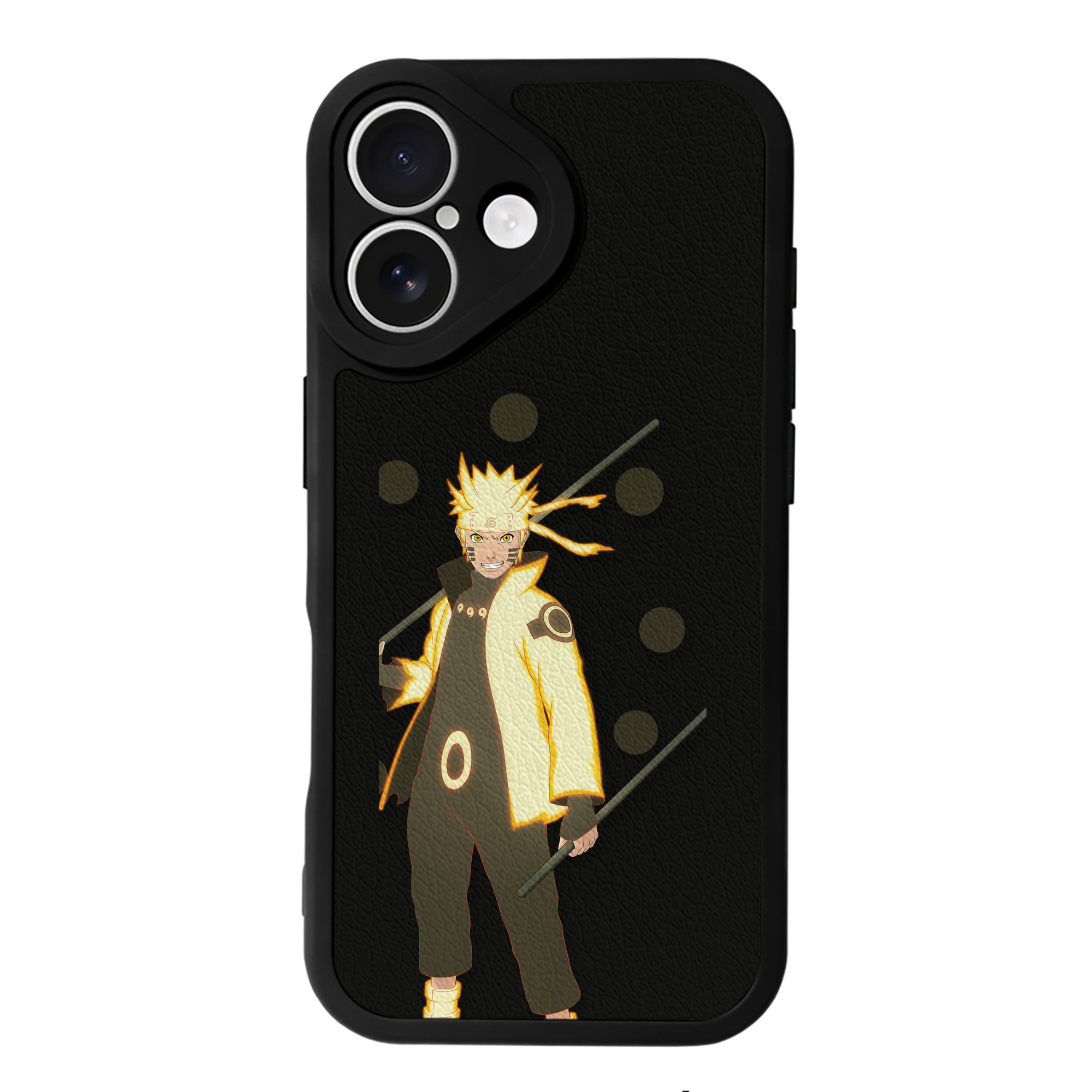 （画像用） NARUTO -ナルト- うずまき ナルト Uzumaki Naruto 【iPhone 16シリーズ対応】シリコンスマホケース（レザー調） 材質：シリコン